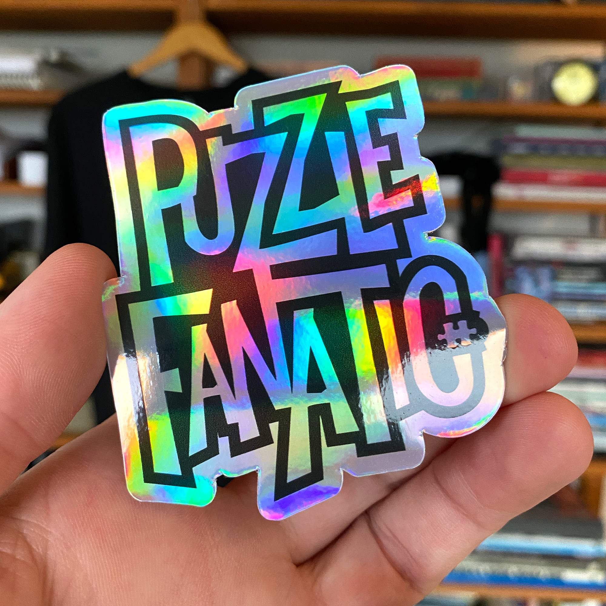 Oddgoods puzzle fanatic holographic vinyl sticker