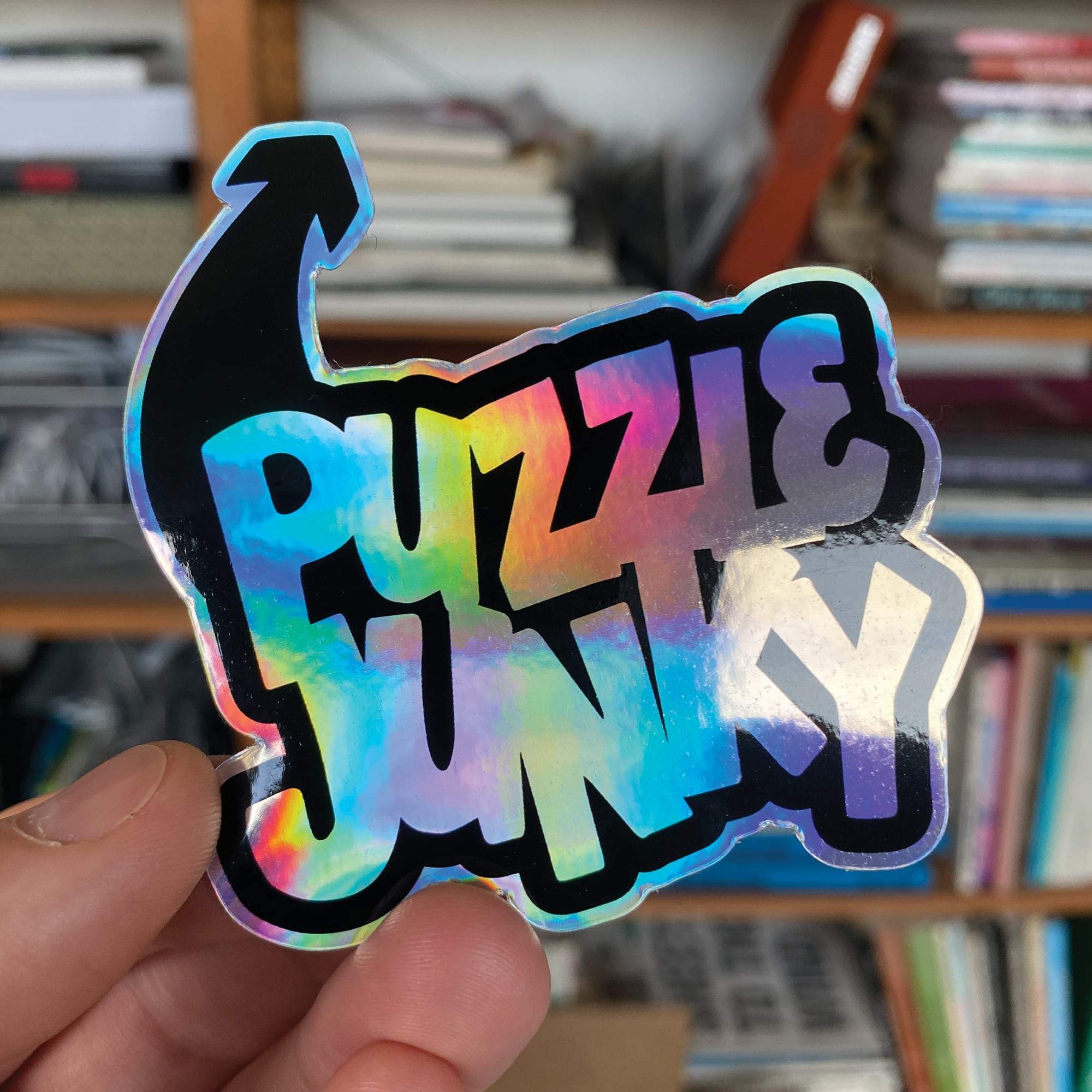 Oddgoods puzzle junky holographic vinyl sticker